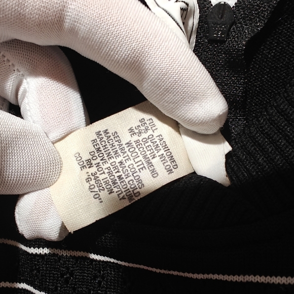 Givinchy Sport Top Women's Small 36 Old Money Stretchy Black White Stripes - Picture 4 of 6